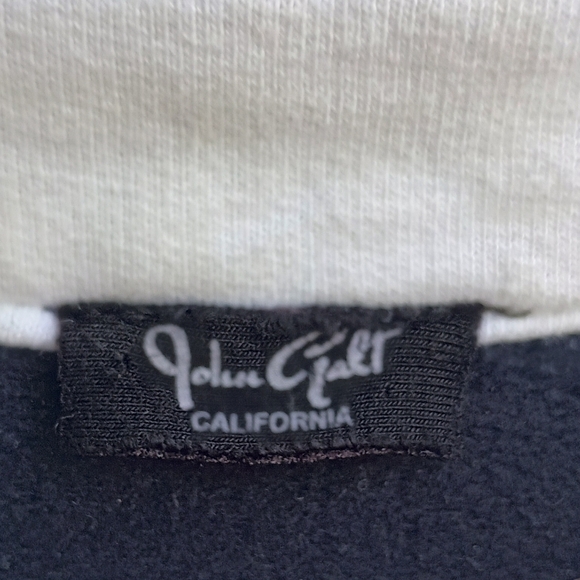 John Galt Woman’s 1/4 Zip Pullover Sweater Navy Blue Sz S Collared LA 1984 - Picture 5 of 8
